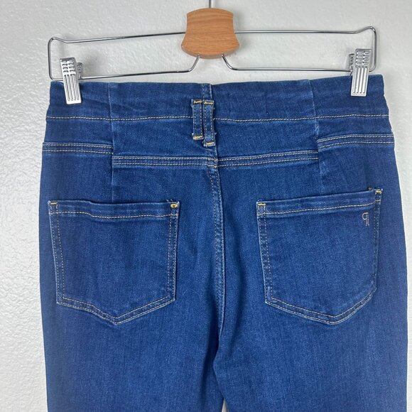 Anthropologie Pilcro Kick Mid Rise Crop Flare Jeans 29 Boho Minimalist Contempor - Picture 8 of 12